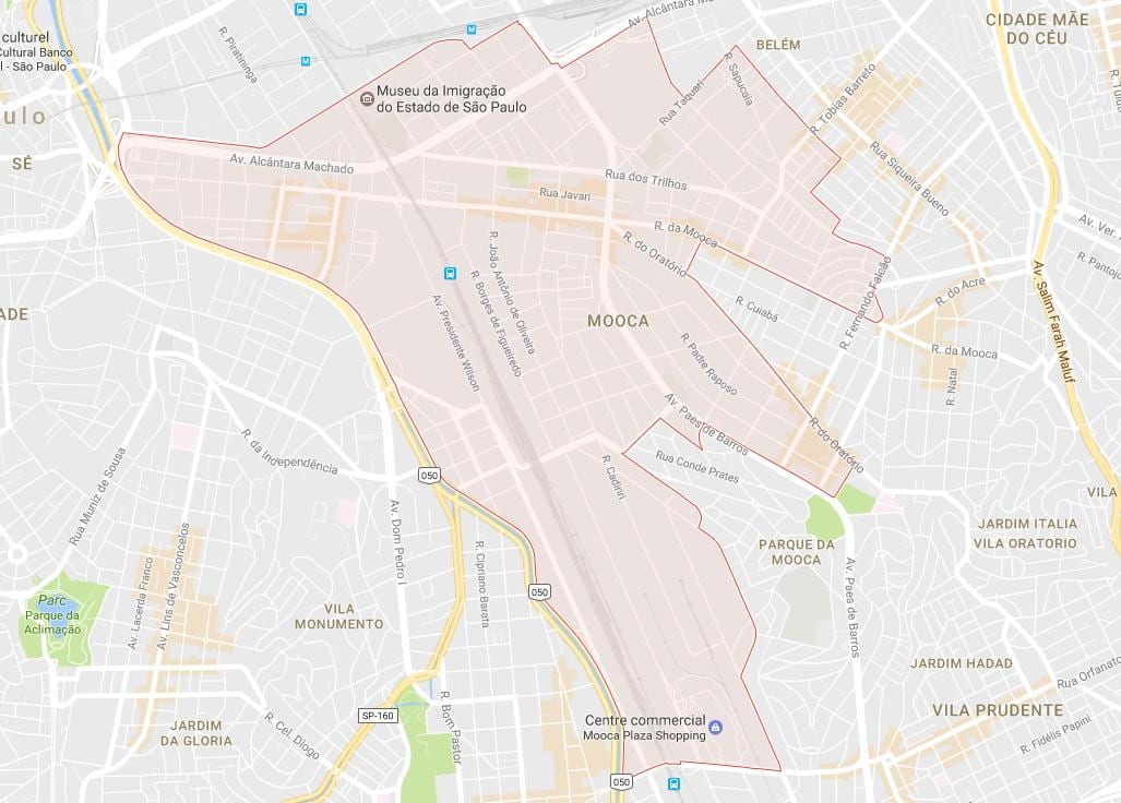 Carte Mooca São Paulo