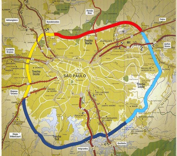 Carte périphérique São Paulo
