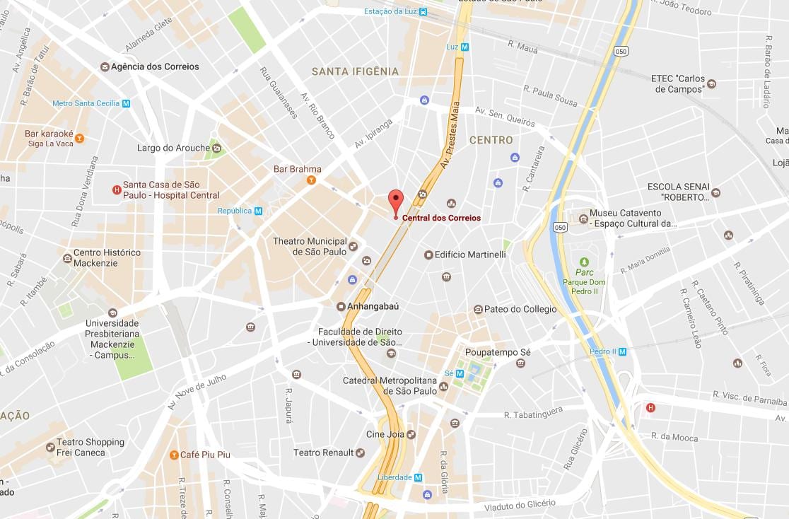 Carte Palácio dos Correios São Paulo