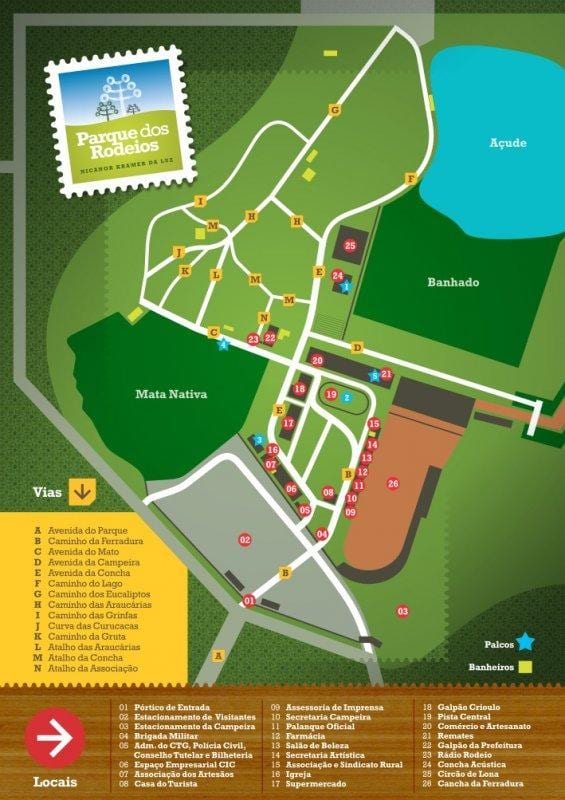 Carte parc de Rodeio São Paulo