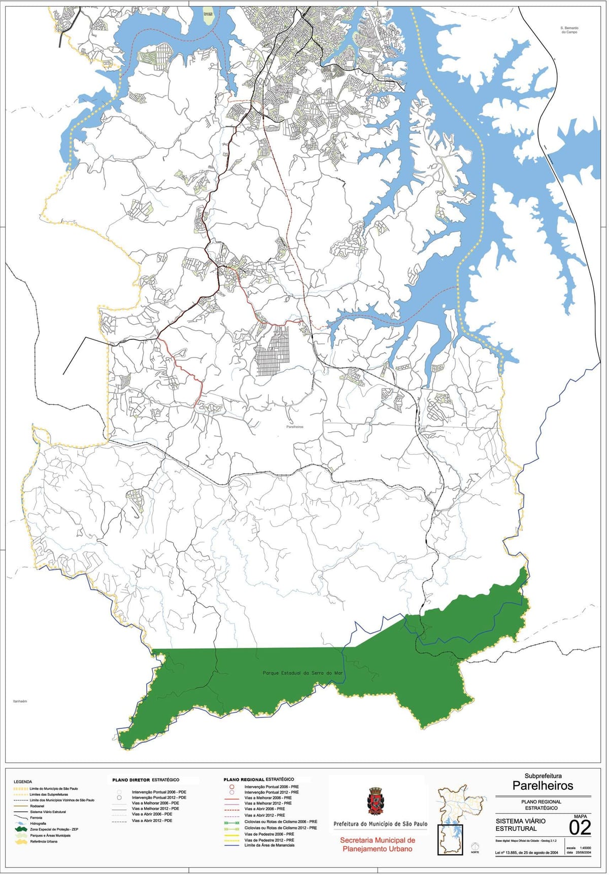 Carte Parelheiros São Paulo - Routes