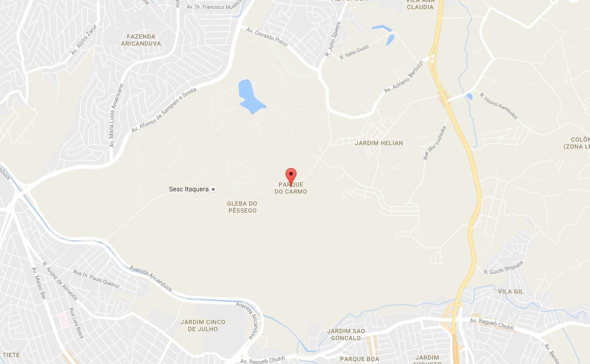 Carte Parque do Carmo São Paulo