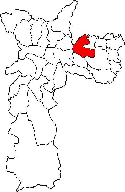 Carte Penha sous-préfecture São Paulo