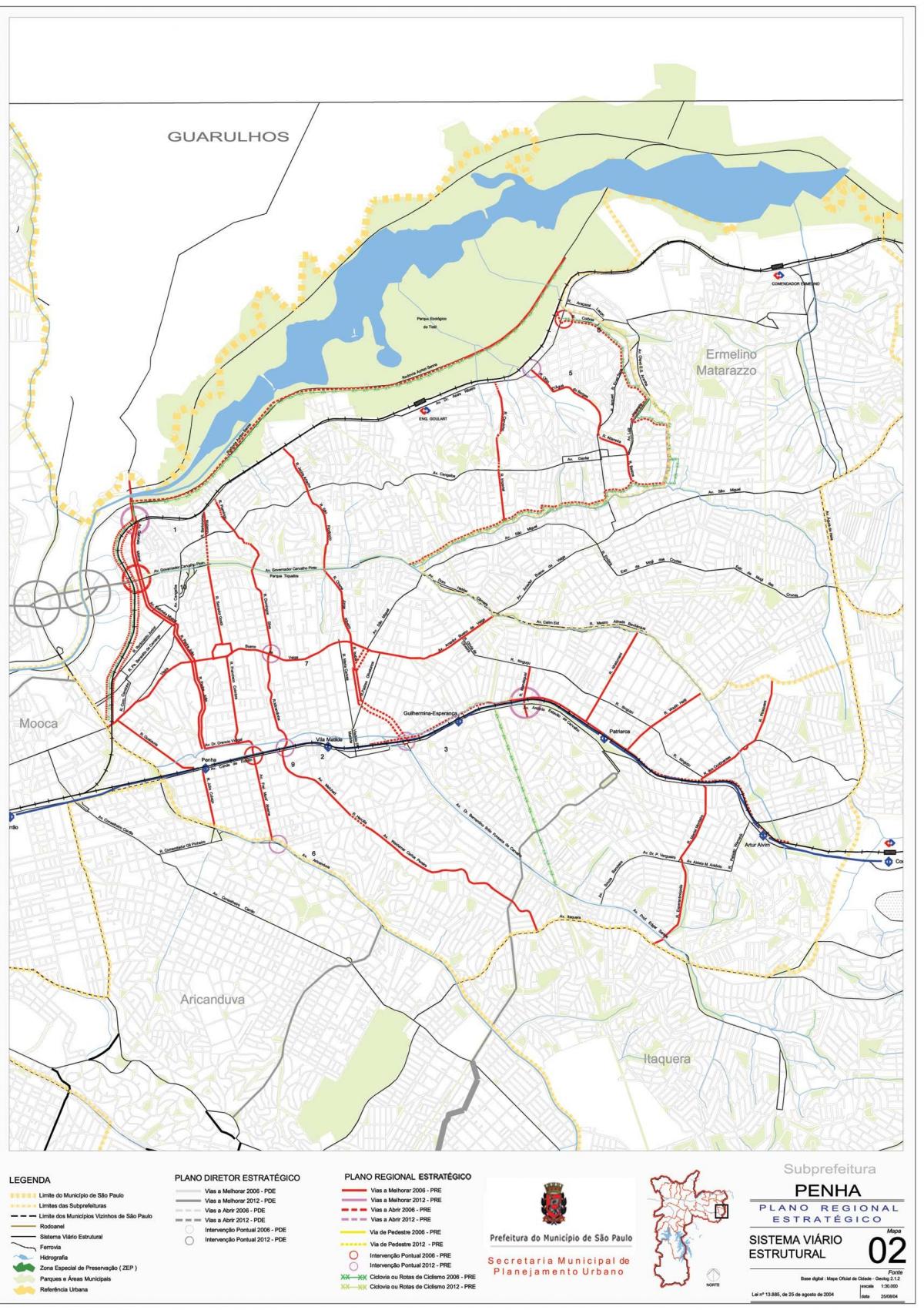 Carte Penha São Paulo - Routes