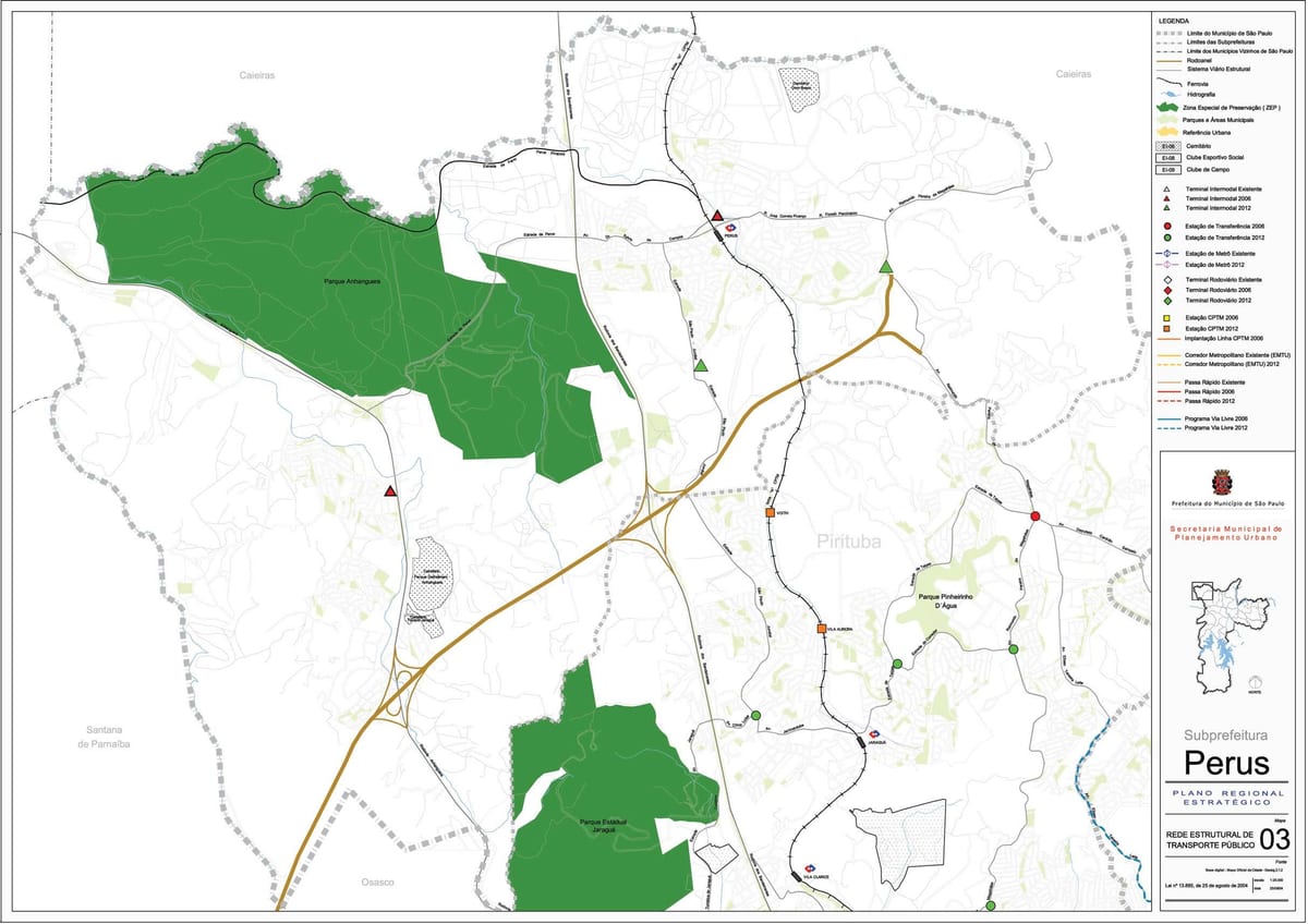 Carte Perus São Paulo - Transports publics