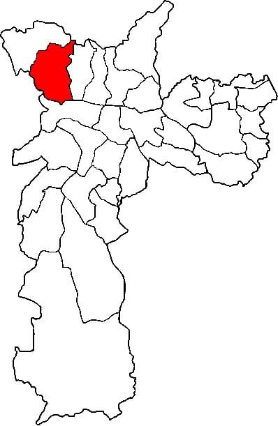 Carte Pirituba-Jaraguá sous-préfecture São Paulo