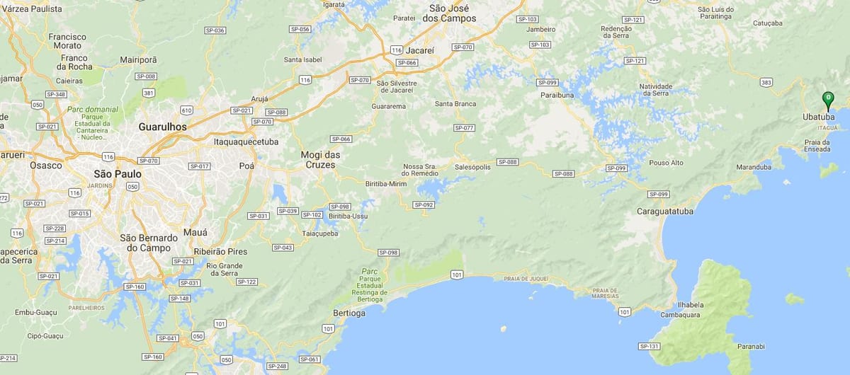 Carte plage Perequê Açu
