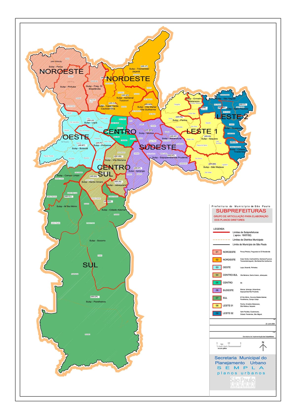 Carte régions São Paulo