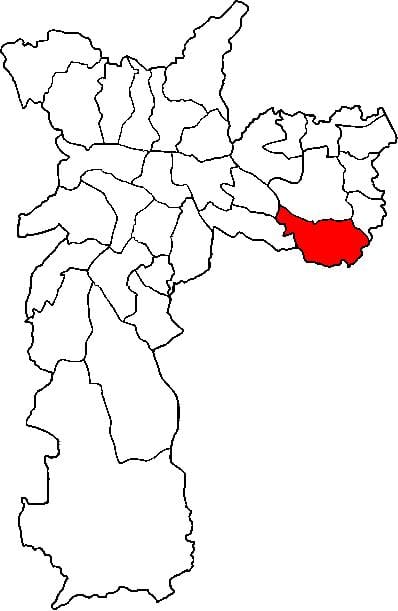 Carte São Mateus sous-préfecture São Paulo