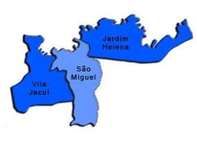 Carte São Miguel Paulista sous-préfecture