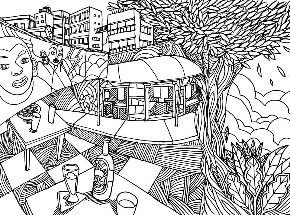 Carte São Paulo à colorier - Vila Madalena