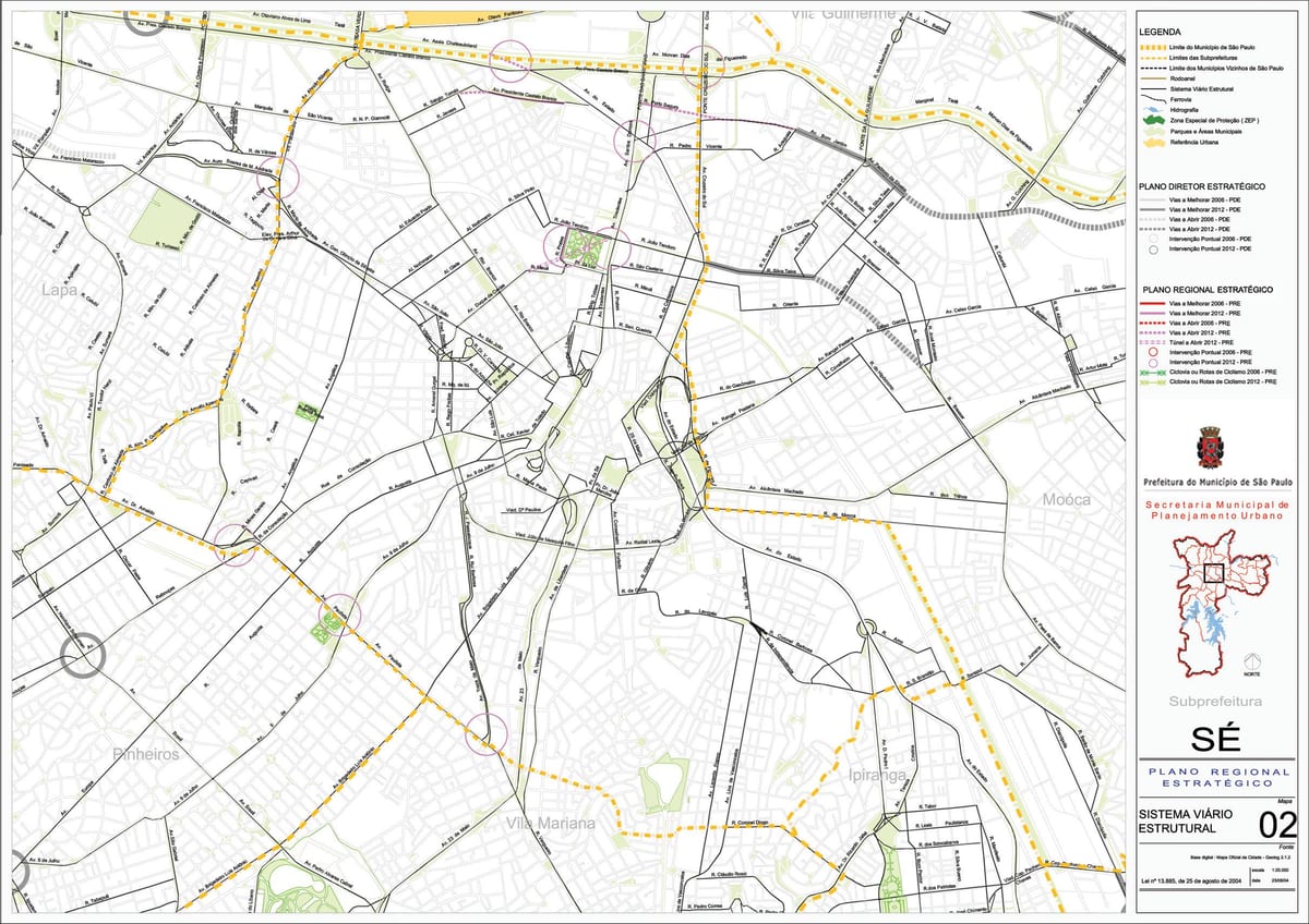 Carte Sé São Paulo - Routes