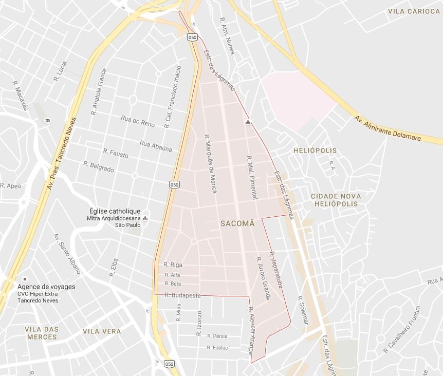 Carte Sacomã São Paulo