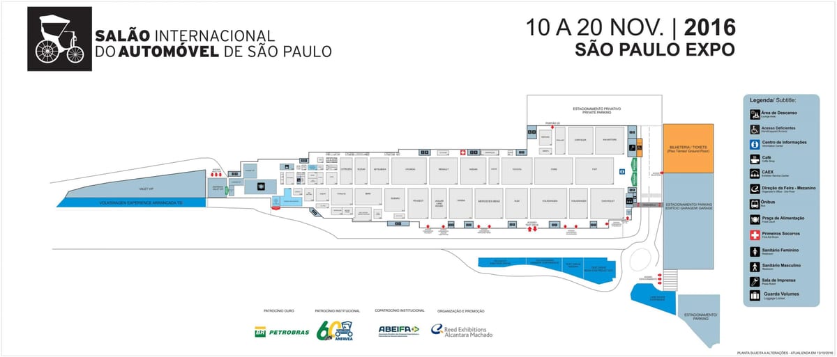 Carte salon automobile São Paulo