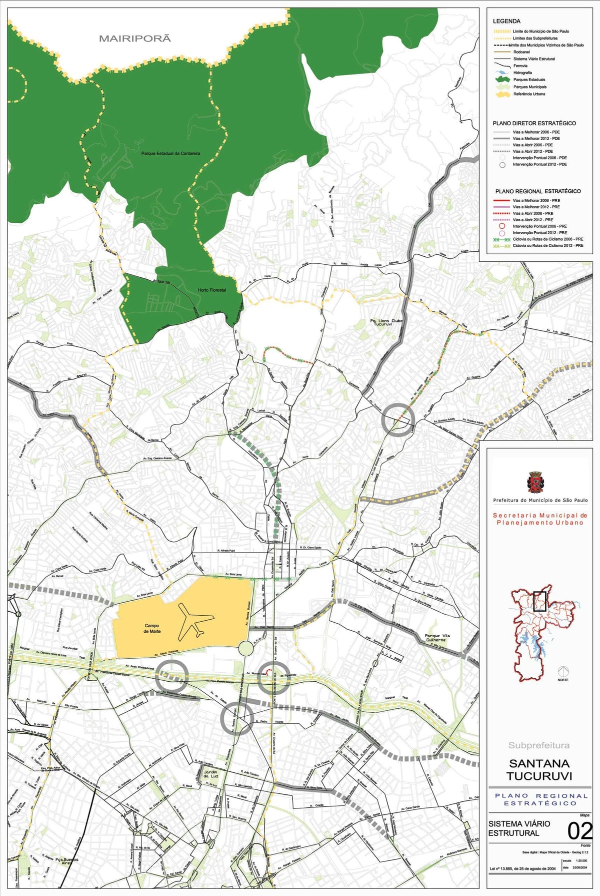 Carte Santana São Paulo - Routes