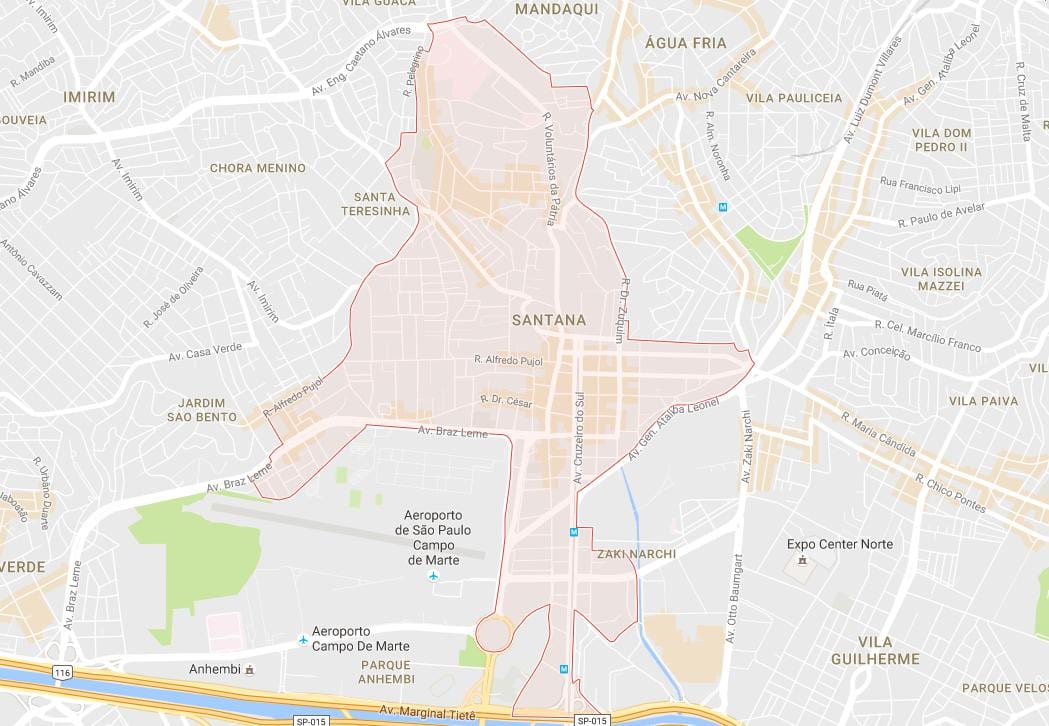Carte Santana São Paulo