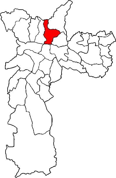 Carte Santana sous-préfecture São Paulo