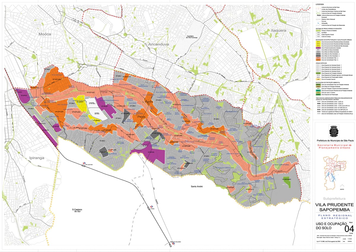 Carte Sapopembra São Paulo - Occupation du sol