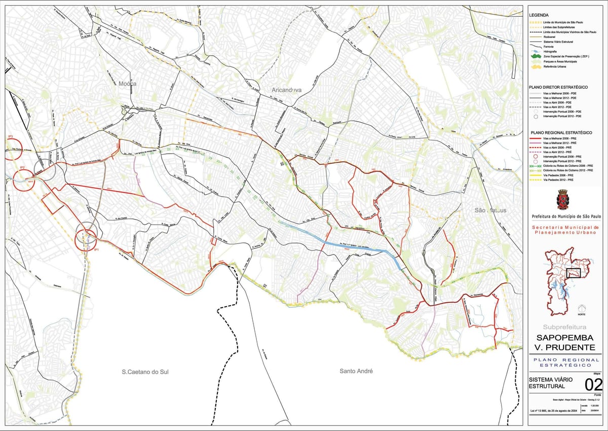 Carte Sapopembra São Paulo - Routes