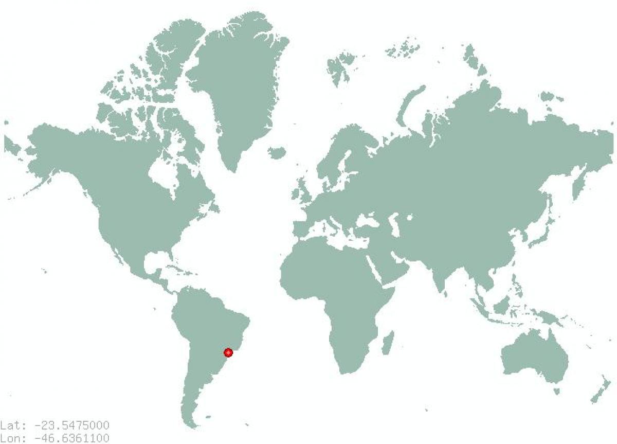 Carte São Paulo dans le monde