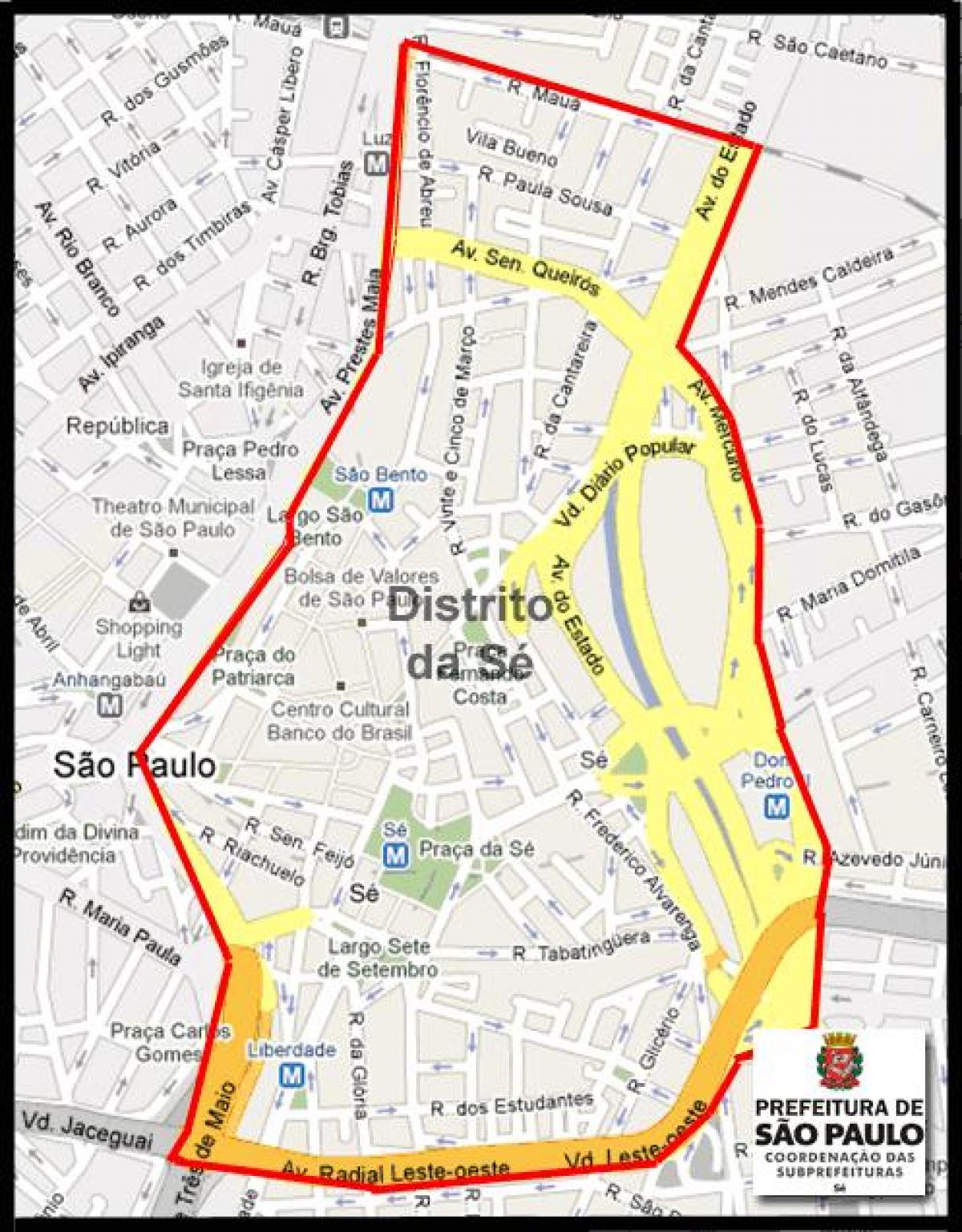 Carte Sé São Paulo