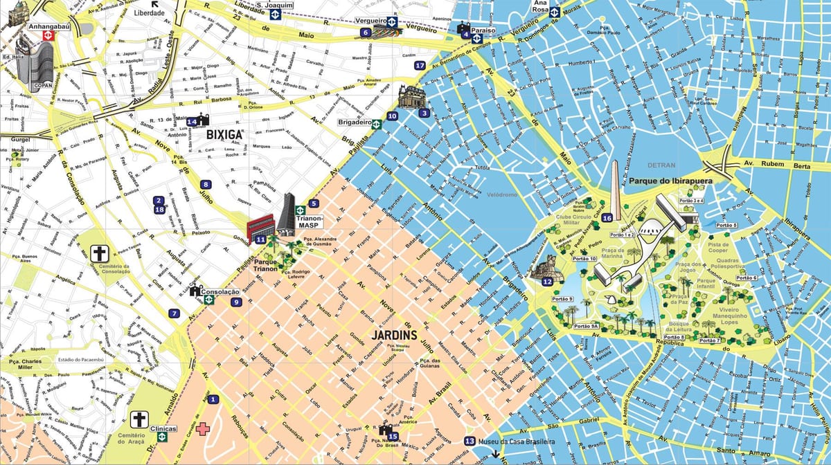 Carte tourisme São Paulo