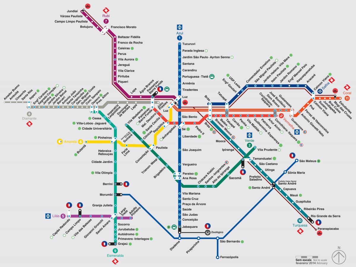 Carte transports São Paulo