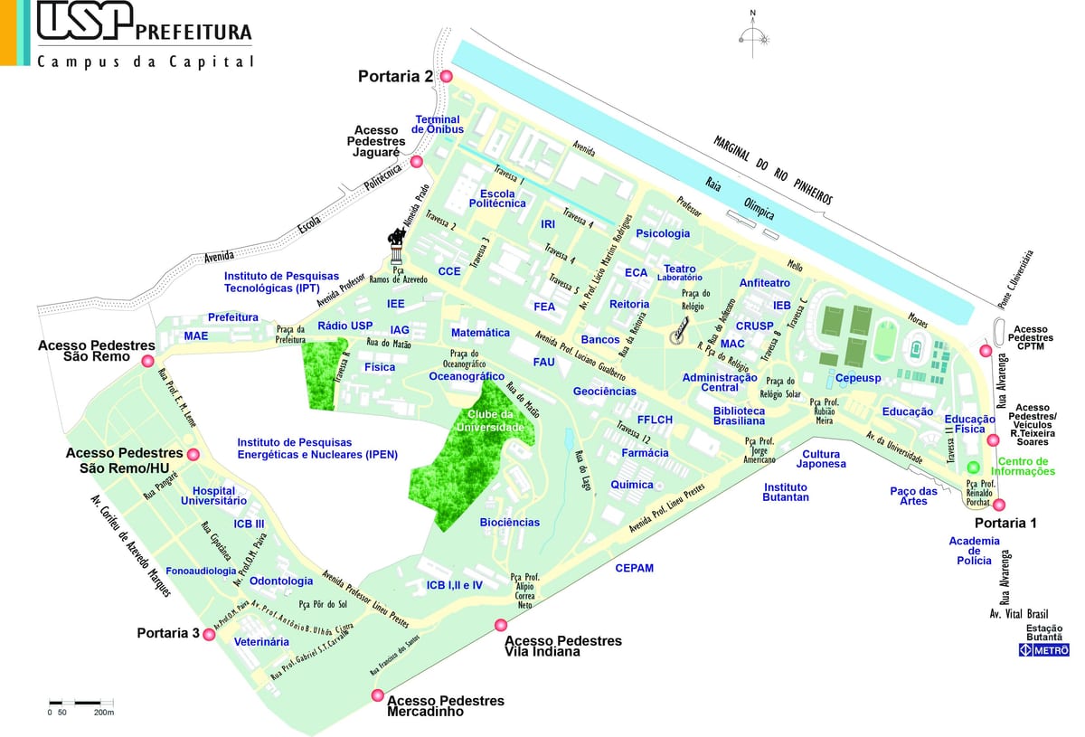 Carte université de São Paulo - USP