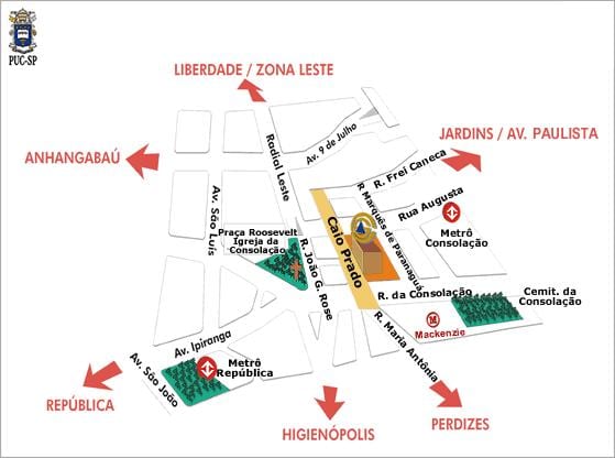 Carte Université pontificale catholique de São Paulo - PUC-SP