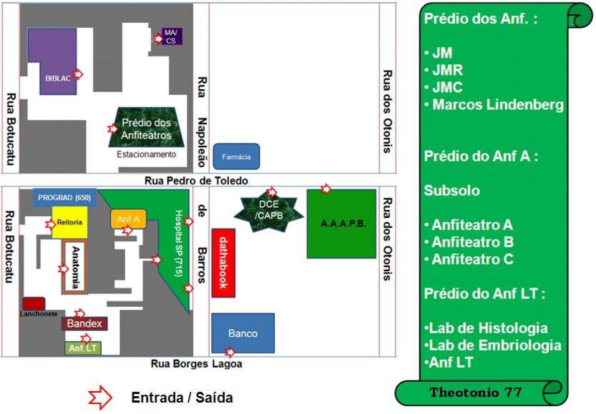 Carte université fédérale de São Paulo - UNIFESP