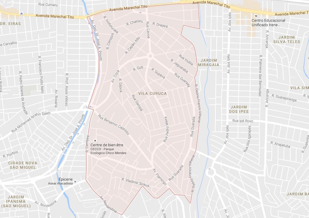 Carte Vila Curuçá São Paulo