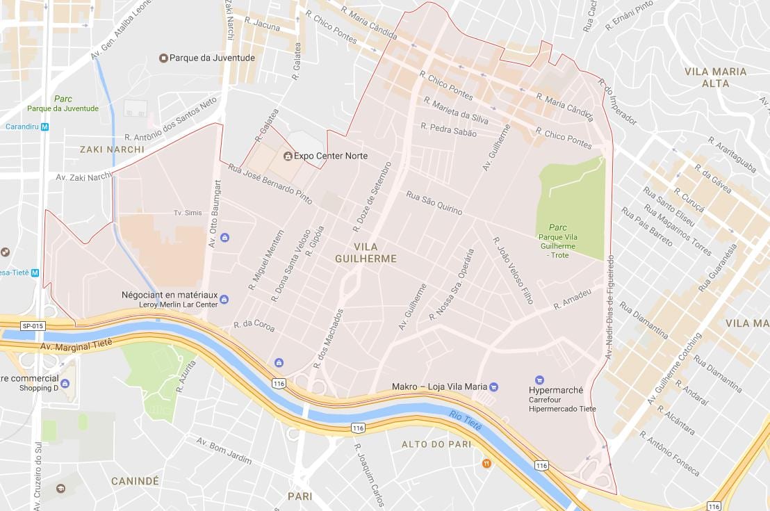 Carte Vila Guilherme São Paulo