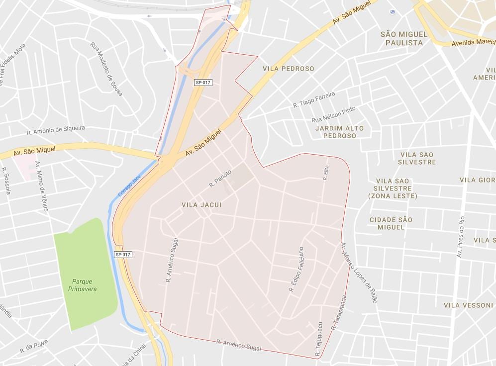 Carte Vila Jacuí São Paulo