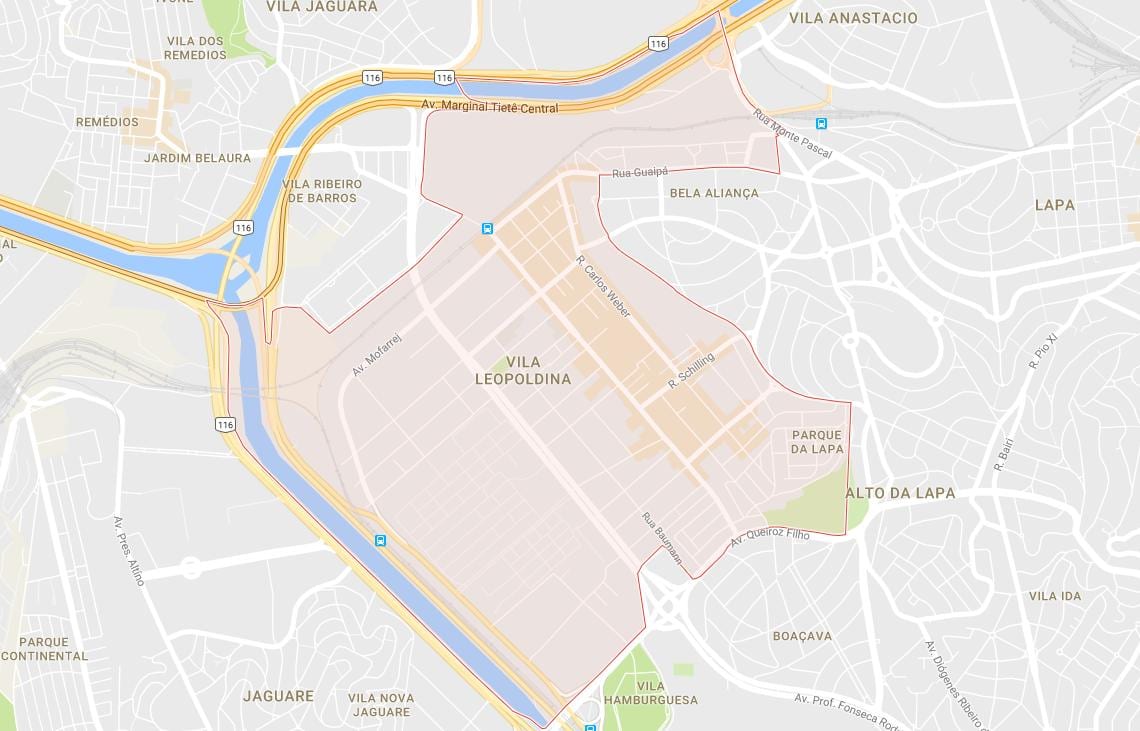 Carte Vila Leopoldina São Paulo