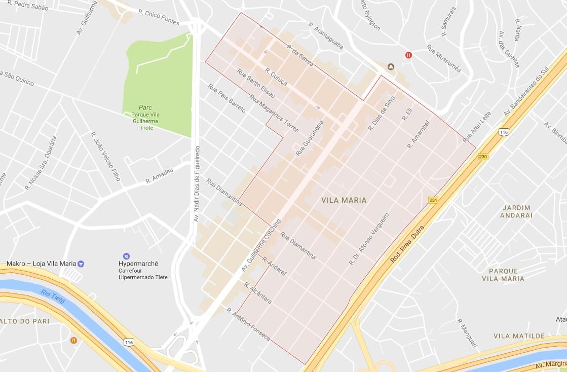 Carte Vila Maria São Paulo