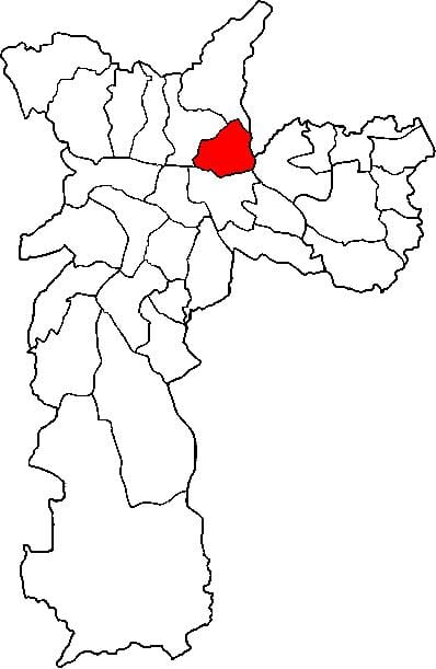 Carte Vila Maria sous-préfecture São Paulo