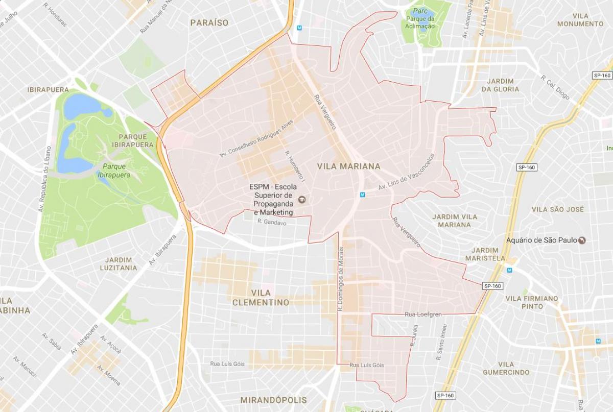 Carte Vila Mariana São Paulo