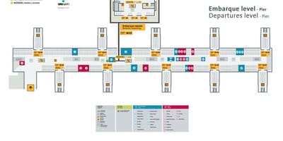 Carte aéroport international São Paulo-Guarulhos - Terminal 3