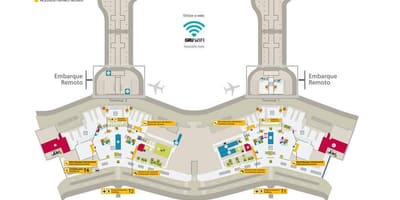 Carte aéroport international São Paulo-Guarulhos - Terminals 1 et 2