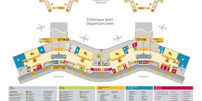 Carte aéroport international São Paulo-Guarulhos