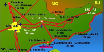 Carte aéroport São José dos Campos
