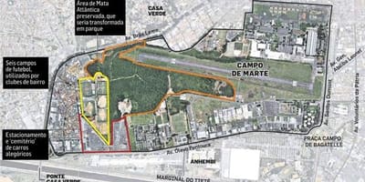Carte aéroport Sao Paulo Campo de Marte