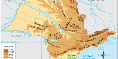 Carte altitude São Paulo