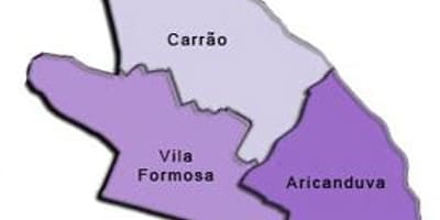 Carte Aricanduva-Vila Formosa sous-préfecture