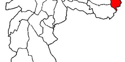 Carte Cidade Tiradentes sous-préfecture São Paulo