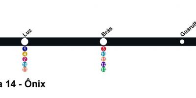 Carte de CPTM São Paulo - Ligne 14 - Onix