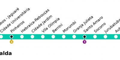 Carte de CPTM São Paulo - Ligne 9 - Esmeralde