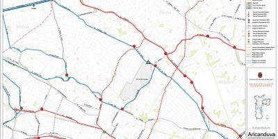 Carte de l'Aricanduva-Vila Formosa São Paulo - Transports publics