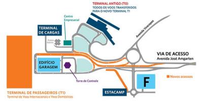 Carte de l'aéroport international Viracopos stationnement