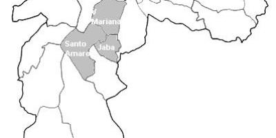 Carte de la zone Centro-Sul São Paulo